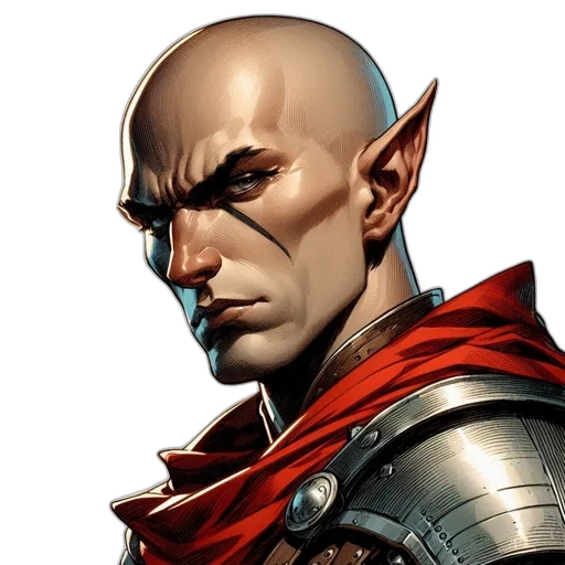 face, comic book art, concept art, fantasy art transparent PNG cut-out