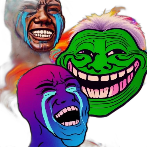 mask, face, vaporwave, concept art transparent PNG cut-out
