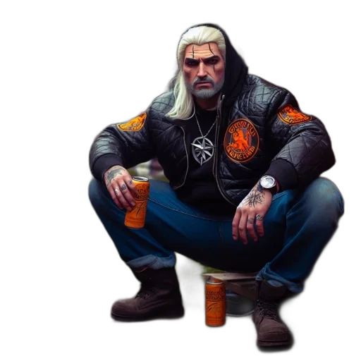 jacket, face, weapon, animal transparent PNG cut-out