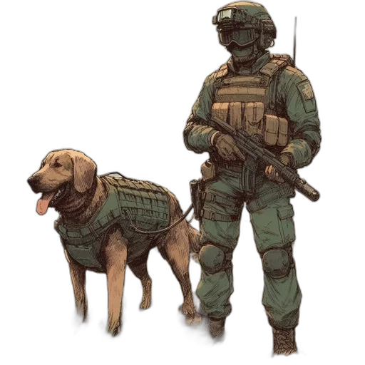 weapon, animal, jacket, concept art transparent PNG cut-out