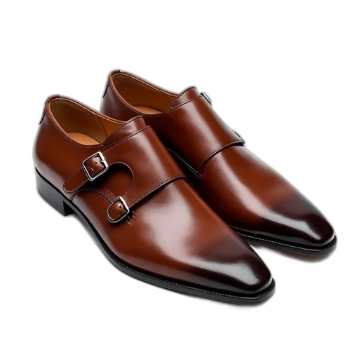 shoes, photorealistic, pair, brown transparent PNG cut-out