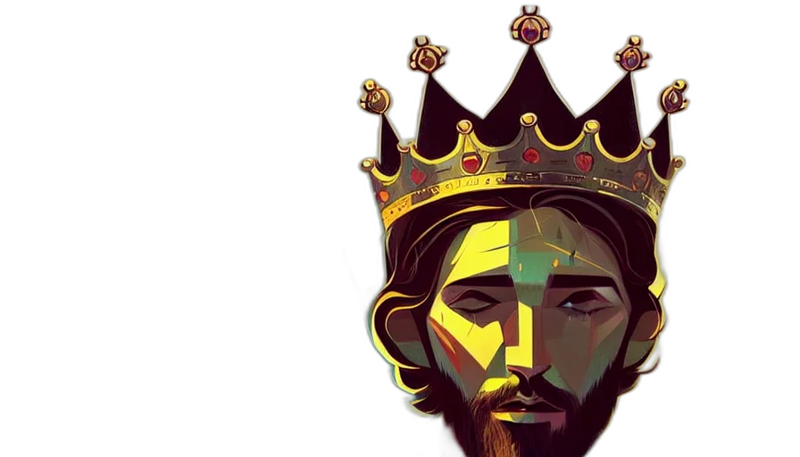 crown, concept art, king, laying transparent PNG cut-out