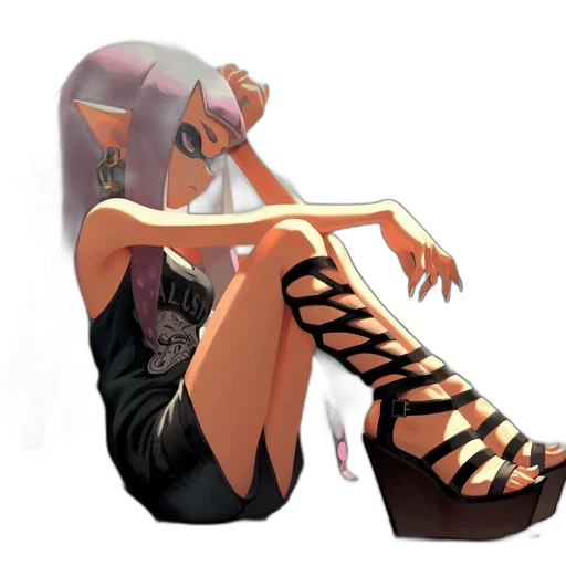 shoes, dress, creature, mask transparent PNG cut-out