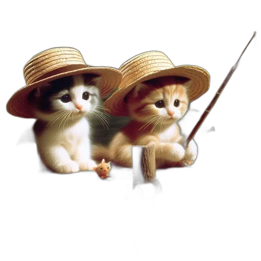 hat, staff, weapon, oil painting transparent PNG cut-out