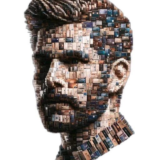 face, robot, hair, mask transparent PNG cut-out