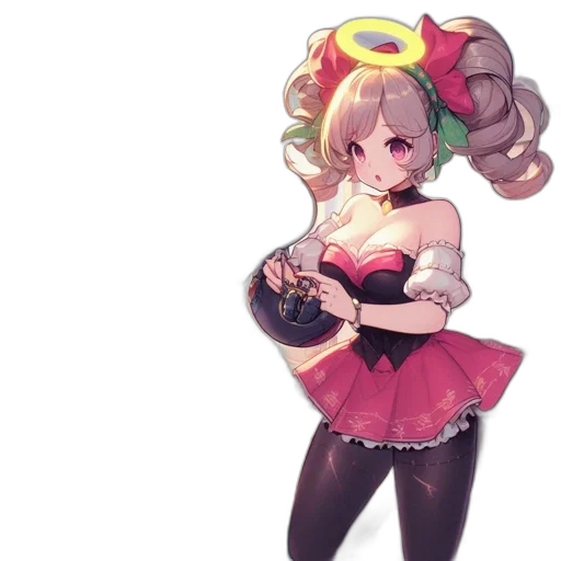 staff, weapon, dress, flower transparent PNG cut-out