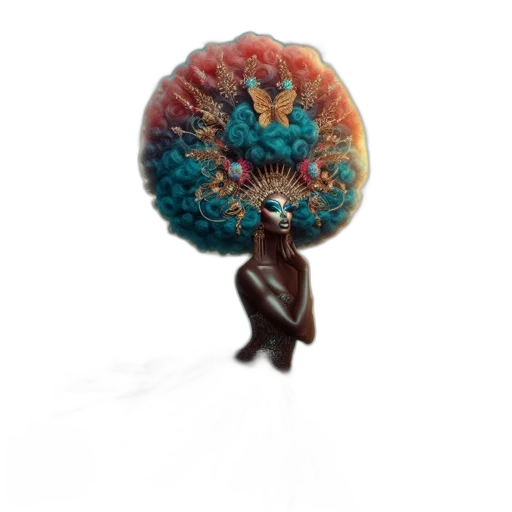 hair, hat, staff, creature transparent PNG cut-out