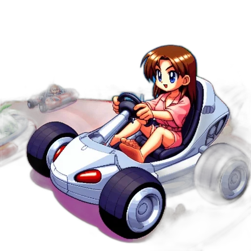 car, weapon, robot, pixel art transparent PNG cut-out