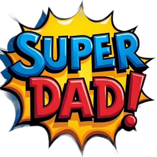 comic book art, cartoon, word, super transparent PNG cut-out