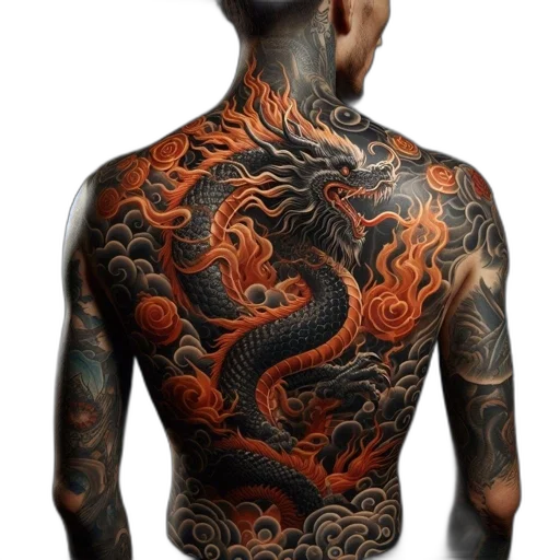 dragon, creature, jacket, photorealistic transparent PNG cut-out