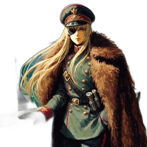 staff, jacket, weapon, hat transparent PNG cut-out
