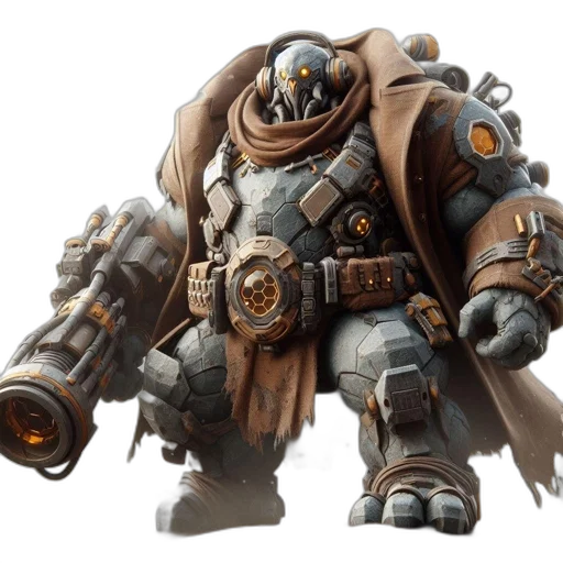 robot, weapon, concept art, fantasy art transparent PNG cut-out