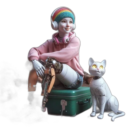 staff, robot, concept art, fantasy art transparent PNG cut-out