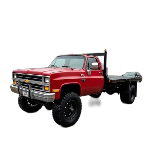 3d render, installing, flatbed, chevy transparent PNG cut-out