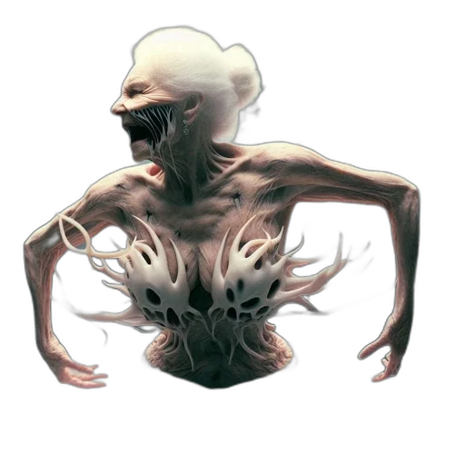 creature, mask, face, hair transparent PNG cut-out