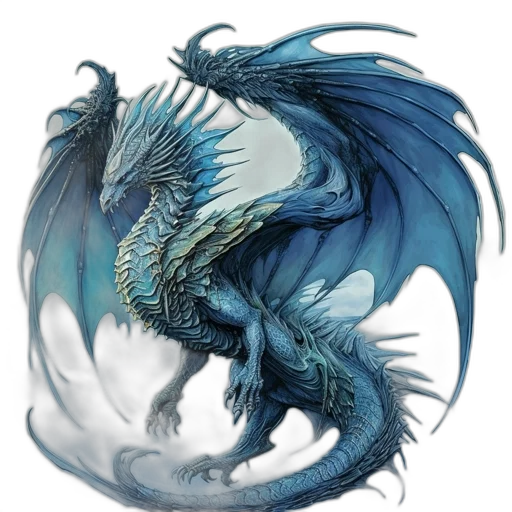 dragon, staff, sword, fantasy art transparent PNG cut-out