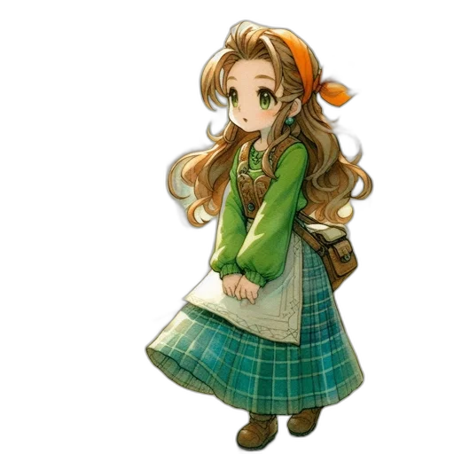 staff, dress, pixel art, anime transparent PNG cut-out