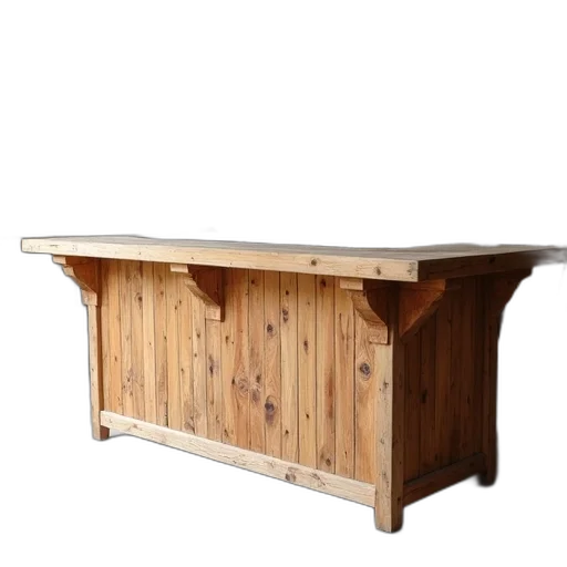 furniture, staff, 3d render, rustic transparent PNG cut-out