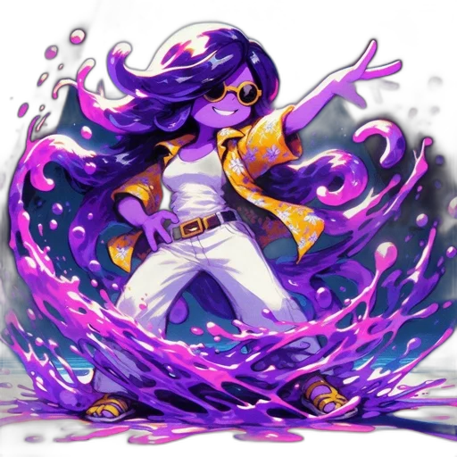 hair, staff, dragon, weapon transparent PNG cut-out