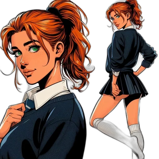 jacket, dress, comic book art, concept art transparent PNG cut-out