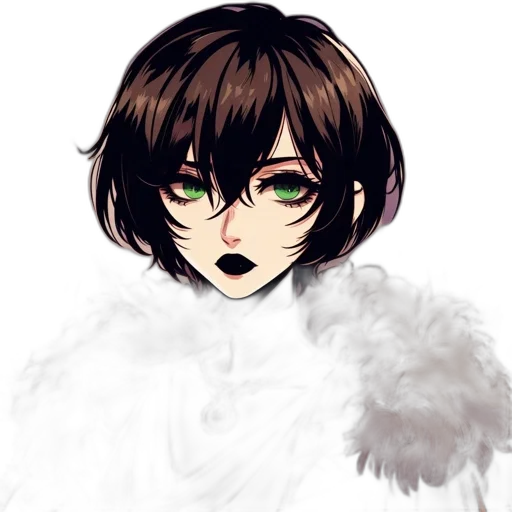 mask, creature, staff, hair transparent PNG cut-out