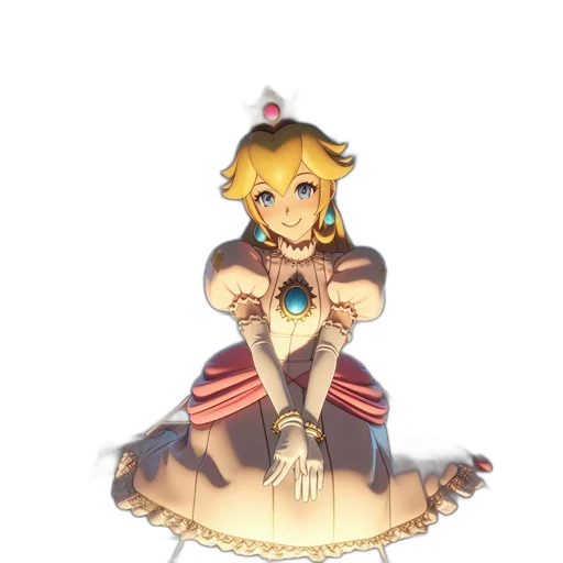 dress, crown, staff, weapon transparent PNG cut-out