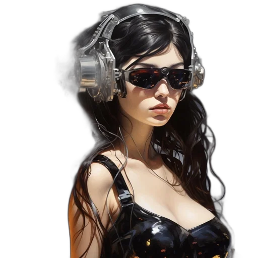 mask, robot, cyberpunk, concept art transparent PNG cut-out