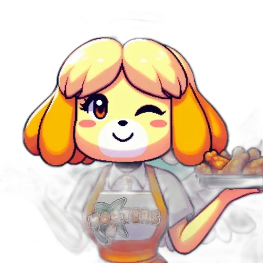staff, food, robot, pixel art transparent PNG cut-out