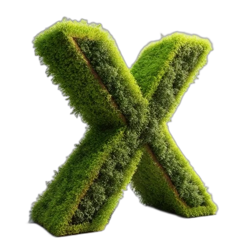 green, three-dimensional, object, resembling transparent PNG cut-out