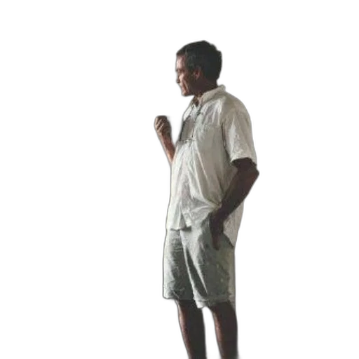 staff, umbrella, jacket, face transparent PNG cut-out
