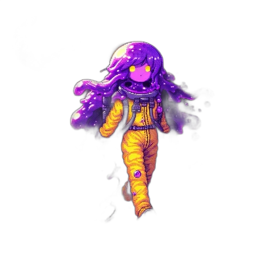 hair, creature, staff, dragon transparent PNG cut-out