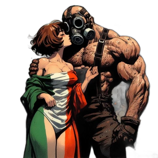 dress, mask, comic book art, concept art transparent PNG cut-out