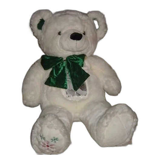 white, teddy, bear, green transparent PNG cut-out