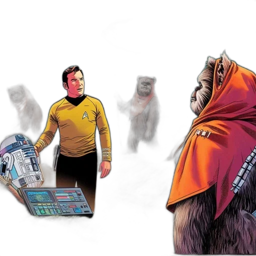 concept art, comic book art, outer space, captain transparent PNG cut-out