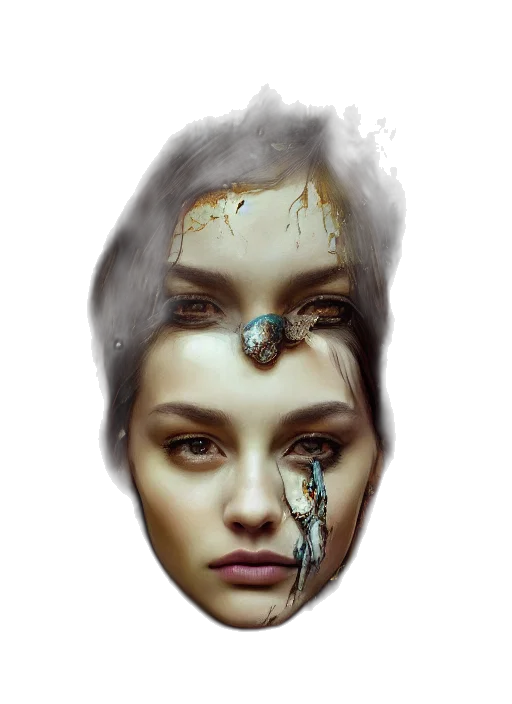 face, mask, crown, jewelry transparent PNG cut-out