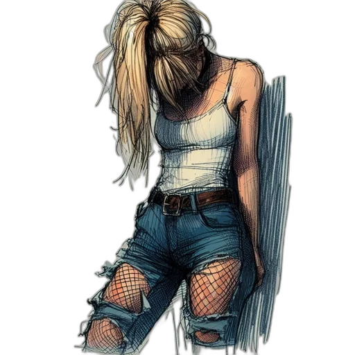 jacket, hair, dress, watercolor transparent PNG cut-out