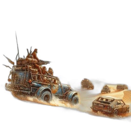 car, weapon, concept art, fantasy art transparent PNG cut-out