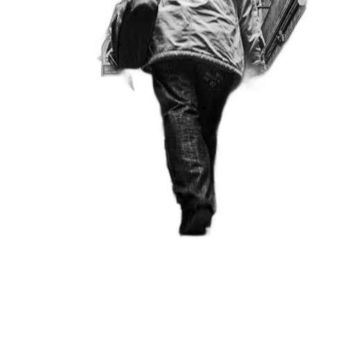 jacket, umbrella, staff, robot transparent PNG cut-out