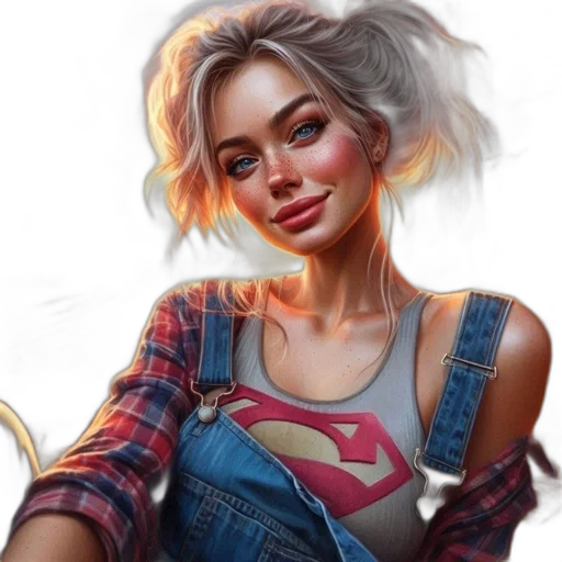 face, concept art, comic book art, fantasy art transparent PNG cut-out