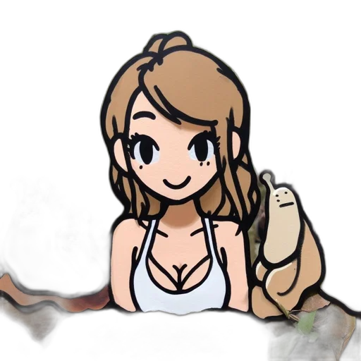 dress, cartoon, anime, pixel art transparent PNG cut-out