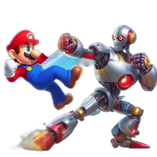 robot, weapon, concept art, 3d render transparent PNG cut-out