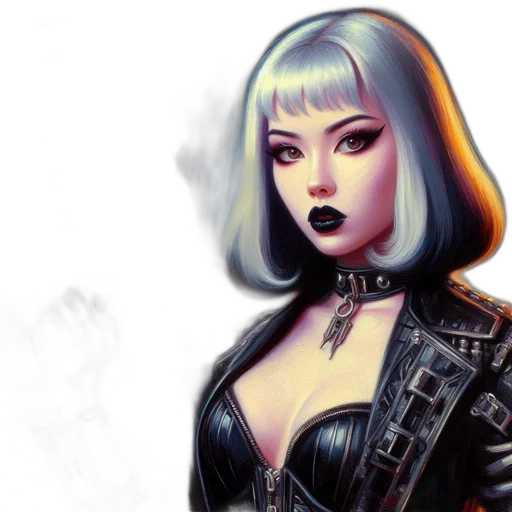 jacket, cyberpunk, comic book art, concept art transparent PNG cut-out