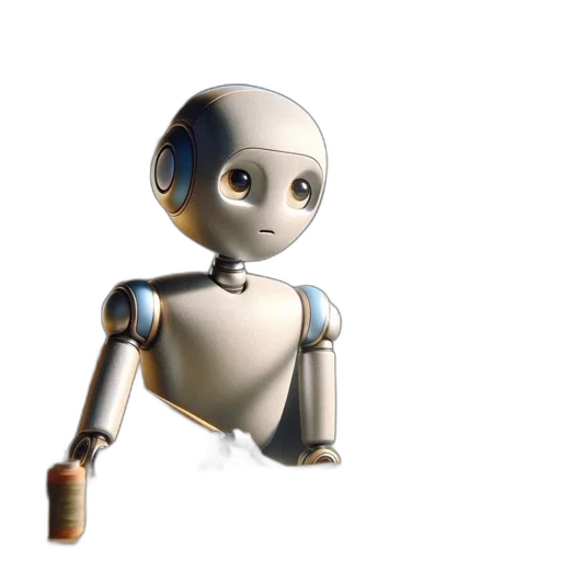 robot, 3d render, concept art, anthropomorphic transparent PNG cut-out