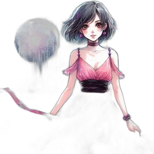 dress, staff, creature, umbrella transparent PNG cut-out