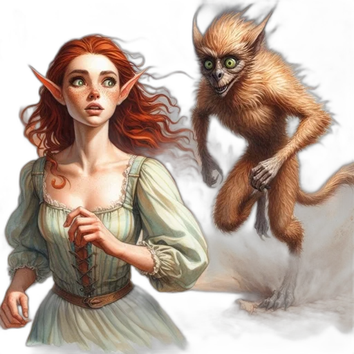 creature, fantasy art, concept art, comic book art transparent PNG cut-out