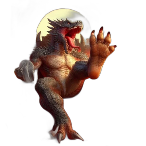dragon, creature, animal, staff transparent PNG cut-out