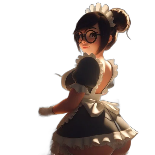 dress, staff, robot, concept art transparent PNG cut-out