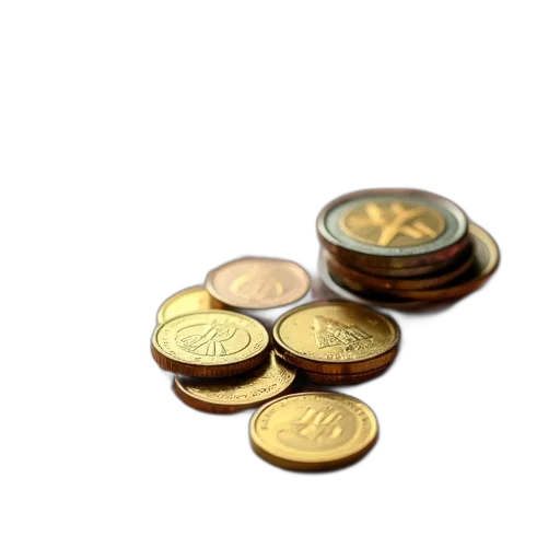jewelry, 3d render, golden, euro transparent PNG cut-out