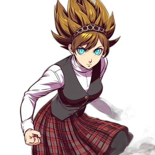 dress, staff, hair, crown transparent PNG cut-out