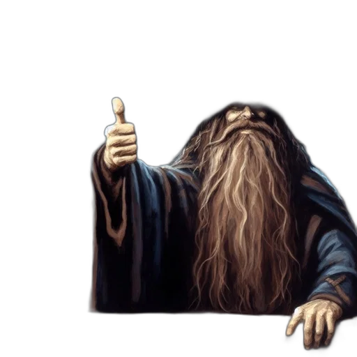 hair, staff, creature, face transparent PNG cut-out